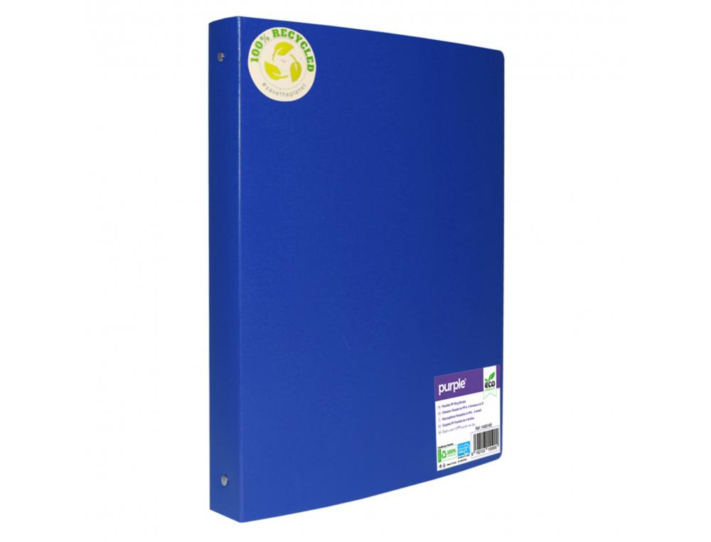 CLASSEUR SOUPLE 4 ANNEAUX POLYPRO RECYCLE OFFICE PLAST  32X26 CM DOS 40MM COLORIS     BLEU