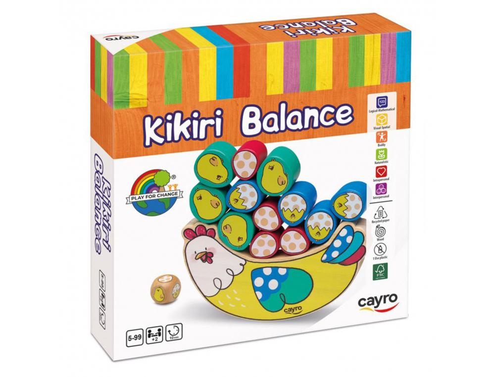 JEU D ADRESSE CAYRO KIKIRI BALANCE EN BOIS 1 SOCLE 12    PIECES ET 1 DE