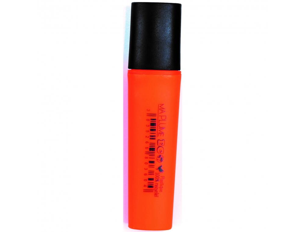 SURLIGNEUR PLAT RECYCLE ULMANN POINTE BISEAUTEE TRAIT DE 1.5 A 5 MM CORPS PP        COLORIS ORANGE