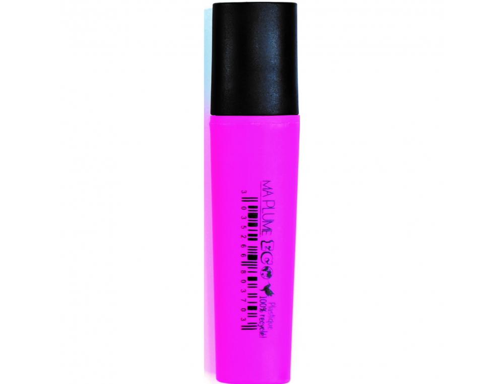SURLIGNEUR PLAT RECYCLE ULMANN POINTE BISEAUTEE TRAIT DE 1.5 A 5 MM CORPS PP        COLORIS ROSE