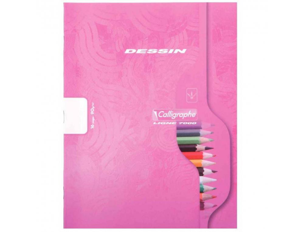 CAHIER DESSIN CONQUERANT PIQURE COUVERTURE CARTE       OFFSET 17X22CM 16 PAGES 10X10 90G