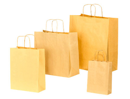 SAC KRAFT VERG 100G POIGNES FICELLE TORSADE 240X100X310MM COLORIS CRU