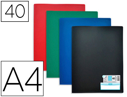 PROTGE-DOCUMENTS ELBA MEMPHIS PP COUVERTURE SEMI-RIGIDE 40 POCHETTES 80 VUES A4 210X297MM COLORIS ASSORTIS STANDARD