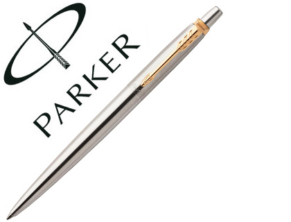 STYLO PARKER JOTTER ENCRE GEL NOIR ACIER GT POINTE MOYENNE 0.7MM COFFRET CADEAU