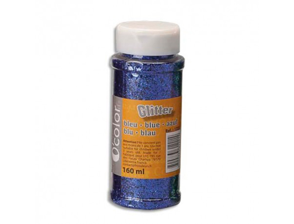 PAILLETTES O'COLOR ULTRA BRILLANTES COLORIS BLEU POT   SALIERE 160ML