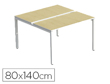 BENCH PAPERFLOW 2 PERSONNES PLATEAU 80X140CM PIEDS ACIER POXY BLANC PLATEAU HTRE
