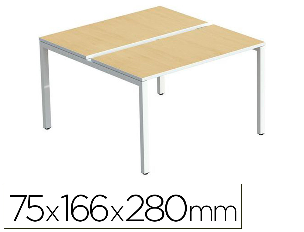 BENCH PAPERFLOW 4 PERSONNES PLATEAU 80X140CM PIEDS ACIER POXY BLANC PLATEAU HTRE