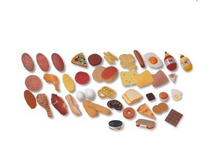 PRODUITS ALIMENTAIRES MINILAND EN PLASTIQUE AVEC 52 PICES ASSORTIS