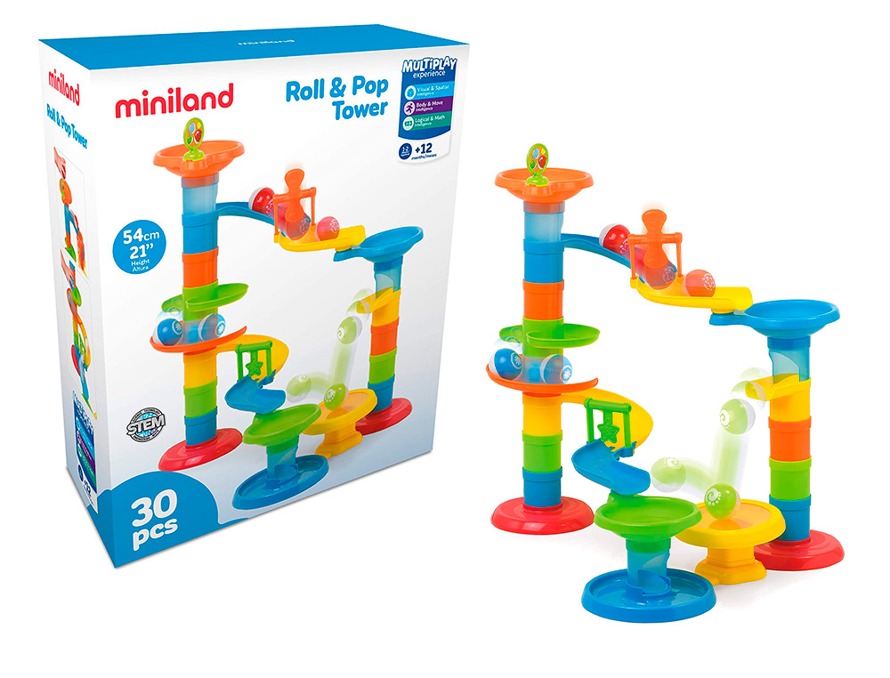 PISTE DE BOULES TREMPLIN MINILAND ROLL AND POP TOWER   MINILAND PLUSIEURS NIVEAUX