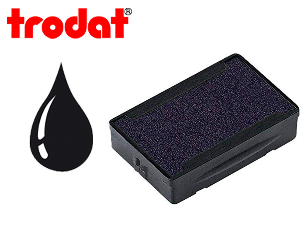 CASSETTE ENCRAGE TRODAT 6/4910 RECHARGE POUR TAMPON TRODAT   4810/4836/4910/4910TA ERGOTS LATERAUX ENCRE NOIRE