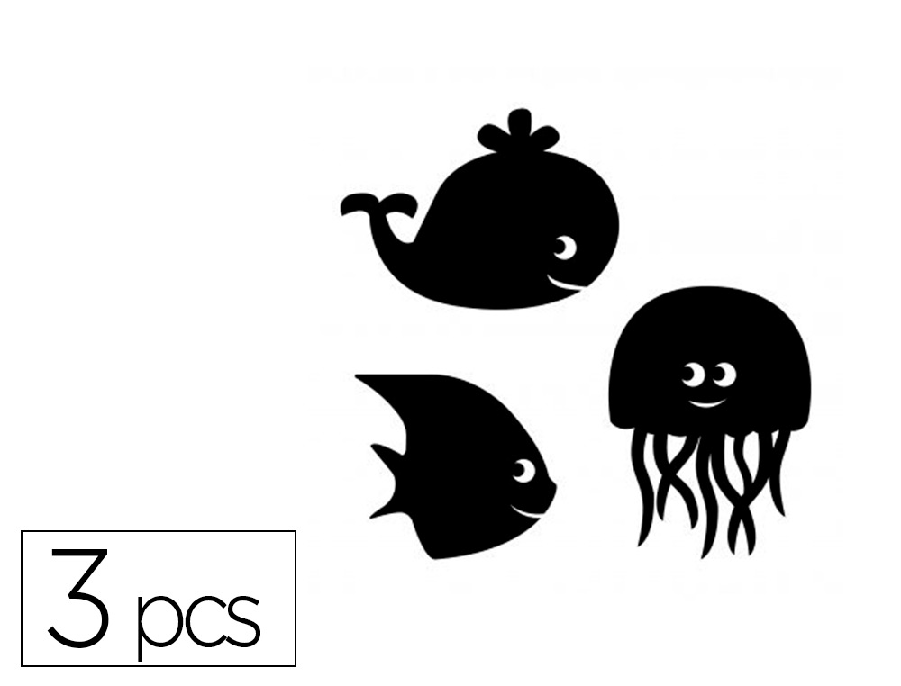 STICKERS ARDOISES SODERTEX LA MER 135 MICRONS 3 PCS COLORIS ET TAILLES ASSORTIS
