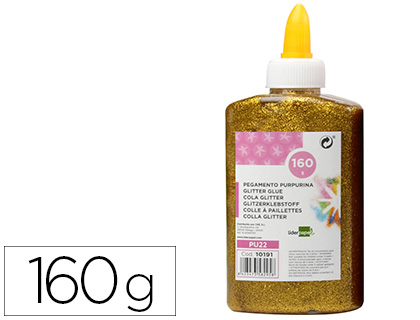 COLLE PAILLETEE LIDERPAPEL COLORIS OR METALLISE - POT DE 160G