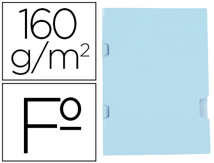 SOUS CHEMISE LIDERPAPEL A4+ PLASTIFIEE AVEC ENCART        AGRAFAGE 160G/M2 COLORIS BLEU