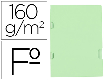 SOUS CHEMISE LIDERPAPEL A4+ PLASTIFIEE AVEC ENCART        AGRAFAGE 160G/M2 COLORIS VERT