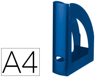 PORTE-REVUES Q-CONNECT PLASTIQUE GRANDE CAPACIT STABILIT 2100 MICRONS 250X80X320MM COLORIS BLEU OPAQUE