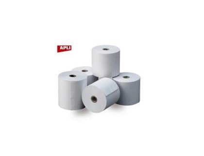 BOBINE CAISSE PAPIER THERMIQUESANS PHENOL 80X80X12mm        LOT DE 8